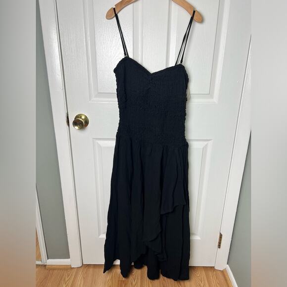 Free People Sparkling Drop-Waist Moment Midi Black M - Picture 5 of 7